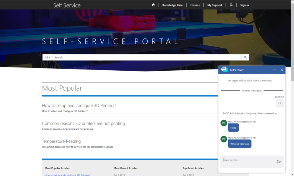 Customer Service Portal