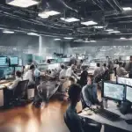 Office with people by AI